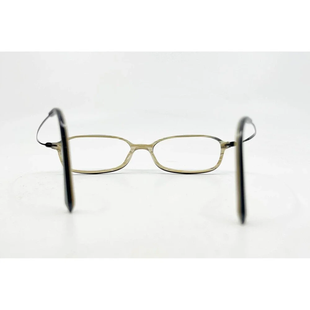 Marchon Eyeglasses Womens Black Beige Oval Frame 50-18-140 001 27761